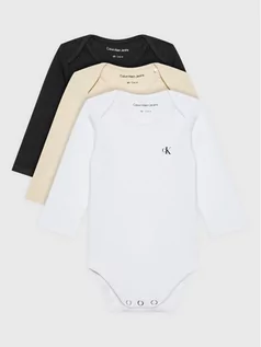 Body dla niemowląt - Calvin Klein Jeans Komplet 3 par body dziecięcych IN0IN00010 Kolorowy Regular Fit - grafika 1