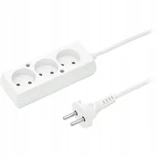 Przedłużacze i rozgałęźniki - Jonex Przedłużacz 3-gniazda b/u 10A OMY 2 x 1mm biały 5m PS-360 PS-360 5,0m - miniaturka - grafika 1