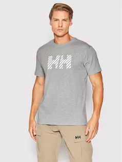 Koszulki męskie - Helly Hansen T-Shirt Active 53428 Szary Regular Fit - grafika 1