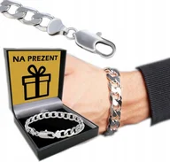 Bransolety męskie - BRANSOLETKA Srebrna Męska PREZENT Bransoleta SREBRO pr. 925 5mm/19cm - miniaturka - grafika 1