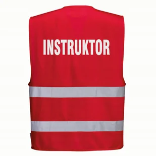 Kamizelka odblaskowa PORTWEST Czerwony XXL/XXXL nadruk INSTRUKTOR - Odzież robocza - miniaturka - grafika 1