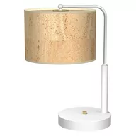 Lampy stojące - Milagro Lampa gabinetowa CORK White/Cork 1xE27 MLP7524 - miniaturka - grafika 1