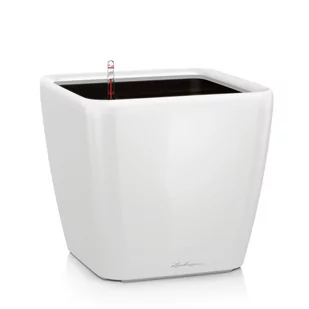 Lechuza LECHUZA "QUADRO Premium LS 21" naczynie na rośliny z systemem nawadniania ziemi, biały wysoki połysk 16120 - Donice - miniaturka - grafika 1