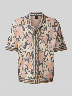 Koszule męskie - Koszula żakardowa o kroju relaxed fit z kwiatowym wzorem model ‘DUKE’ - grafika 1