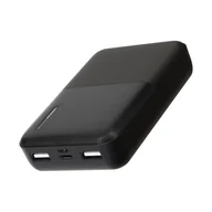 Powerbanki - Powerbank 10000 mAh, dwa porty USB Ultrakompaktowy czarny Akashi - miniaturka - grafika 1