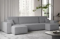 Narożniki - Sofa w kształcie U BEST narożnik tkanina Abriamo szary - miniaturka - grafika 1