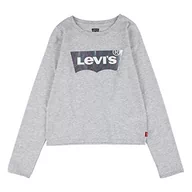 Koszulki dla dziewczynek - Levi's Kids Koszulka dziewczęca Lvg Ls Batwing, jasnoszara, 6 lat - miniaturka - grafika 1