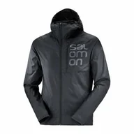 Kurtki i kamizelki sportowe damskie - Kurtka Salomon Bonatti Cross Wind FZ Hoodie Black - miniaturka - grafika 1