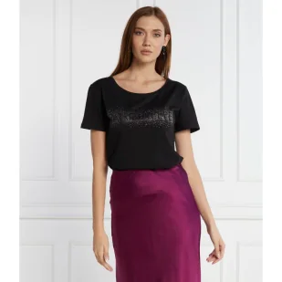 Patrizia Pepe T-shirt | Regular Fit - Koszulki i topy damskie - miniaturka - grafika 1