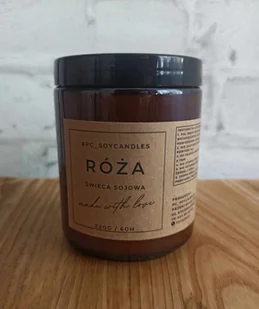 Świeca Sojowa Zapachowa Róża 250ml 60h - Świece - miniaturka - grafika 1