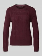 Swetry damskie - Sweter z dzianiny o kroju regular fit z czystej wełny - miniaturka - grafika 1