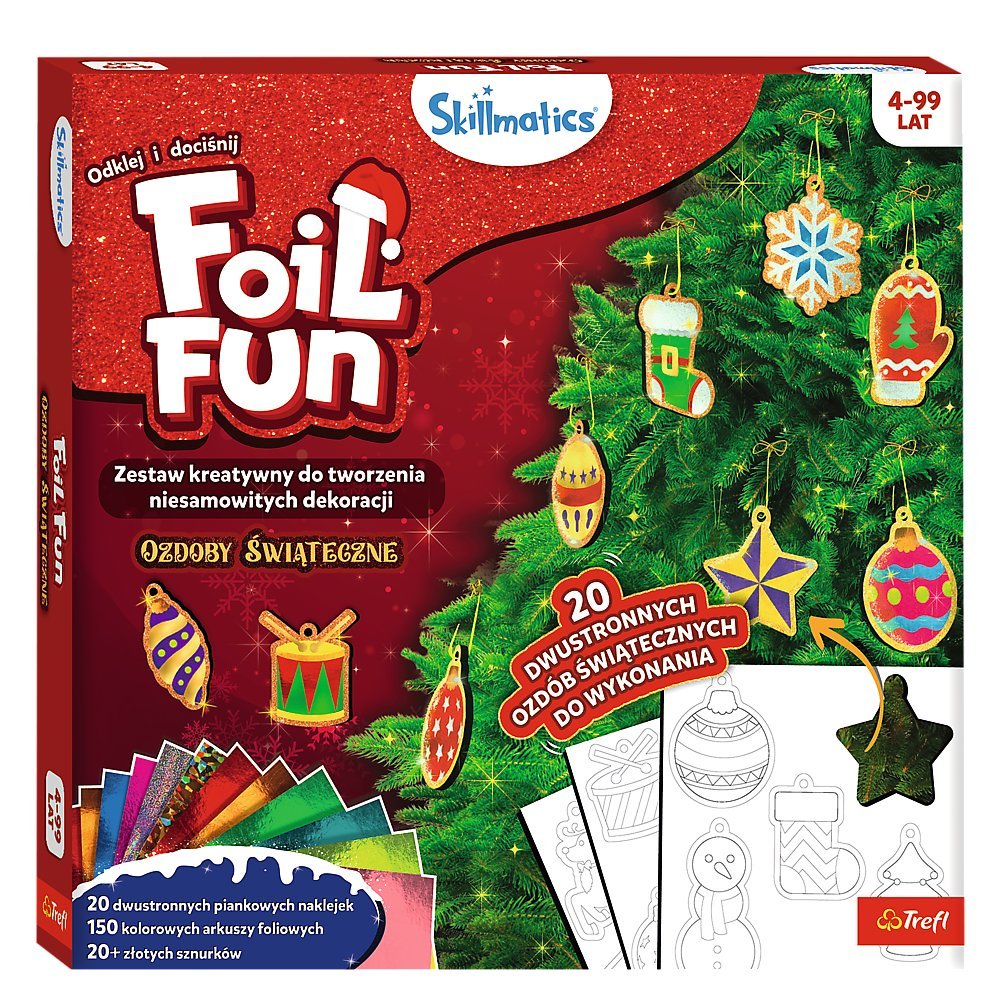 Trefl, Skillmatics Foil Fun, Ozdoby Świąteczne