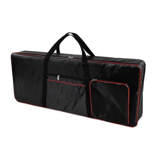 Piano Case Elektroniczna torba na organy Wodoodporny plecak do przechowywania z 420D czerwona krawędź czarna - Torebki damskie - miniaturka - grafika 1