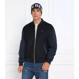 Karl Lagerfeld Wełniana kurtka bomber | Regular Fit | z dodatkiem kaszmiru - Kurtki męskie - miniaturka - grafika 1