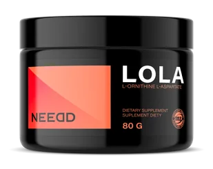 NEEDED LOLA L-ASPARAGINIAN L-ORNITYNY 80 GRAM - Aminokwasy - miniaturka - grafika 1