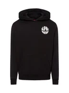 Bluzy męskie - Alpha Industries Bluza męska z kapturem - Logo Hoody Mężczyźni Bawełna czarny jednolity, S - miniaturka - grafika 1