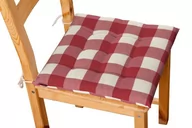 Meble modułowe i akcesoria - Dekoria Siedzisko Karol na krzesło czerwono biała krata 5,5x5,5cm) 40 × 40 × 3,5 cm Quadro 200-136-18 - miniaturka - grafika 1