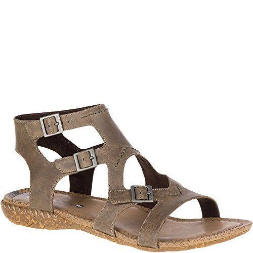 Merrell Whisper Buckle, damskie espadryle płaskie, Brązowy Taupe, 4 UK Wide