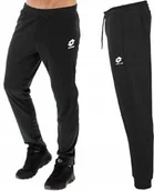 Dresy męskie - SPODNIE MĘSKIE DRESY LOTTO BAWEŁNIANE CZARNE BAWEŁNA ROZMIAR L - miniaturka - grafika 1