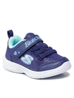 Buty dla dziewczynek - Skechers Sneakersy Easy Peasy 302885N/BLTQ Granatowy - miniaturka - grafika 1