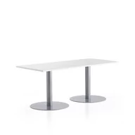 Stoły i stoliki do biura - Stół ALVA 1800x800x720 mm, srebrny, biały - miniaturka - grafika 1