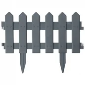 Ogrodzenia - Płotek ogrodowy szary 40x20 cm kod: O-339386 + Sprawdź na SuperWnetrze.pl - NATYCHMIASTOWA WYSYŁKA !! - miniaturka - grafika 1