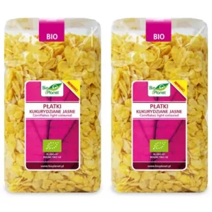 Bio Planet Płatki kukurydziane jasne Zestaw 2 x 250 g Bio - Płatki śniadaniowe i musli - miniaturka - grafika 1