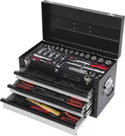 Narzędzia warsztatowe - KS Tools Chrome Plus 918.0100 metalowa skrzynka z narzędziami, zestaw 99-częściowy, 3 szufladki - miniaturka - grafika 1