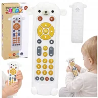 Zabawki kreatywne - Pilot Interaktywny Edukacyjny Gryzak Światła Dźwięki Owieczka Biały - miniaturka - grafika 1