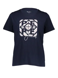 Pepe Jeans Koszulka w kolorze granatowym - Koszulki i topy damskie - miniaturka - grafika 1