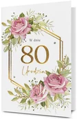 Kartki okolicznościowe i zaproszenia - Karnet Urodziny 80 - artykuł papierniczy - miniaturka - grafika 1