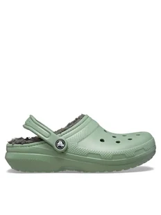 Crocs Klapki Classic Lined Clog 203591 Zielony - Klapki i japonki męskie - miniaturka - grafika 1
