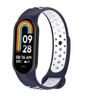 Akcesoria do smartwatchy - Beline pasek Mi Band 8 design niebiesko-biały /blue-white - miniaturka - grafika 1