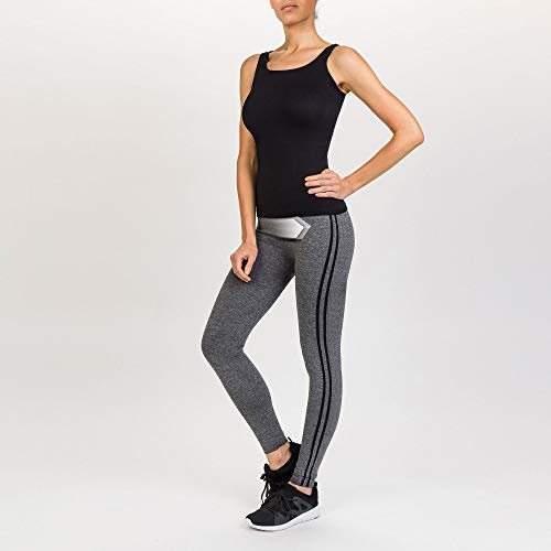 Legginsy wyszczuplające i tanktop damski jeden rozmiar, czarny
