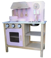 Zabawki AGD - Różowa drewniana kuchnia dla dzieci Sara - miniaturka - grafika 1