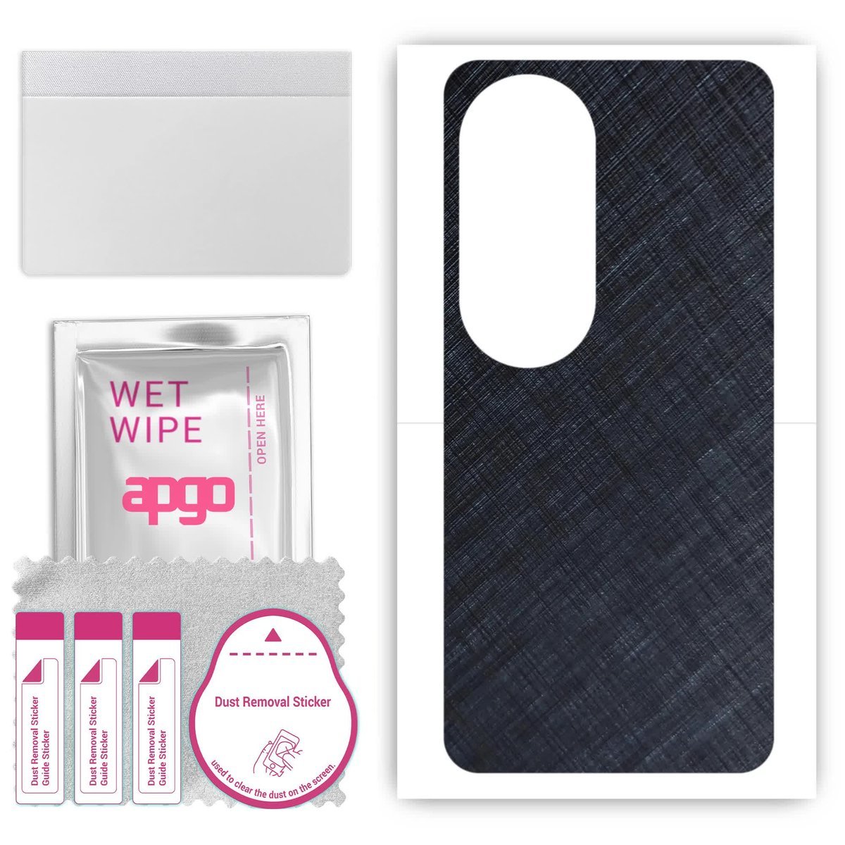 Folia naklejka skórka strukturalna na TYŁ do Vivo V40 Pro 5G - Tytan Niebieski - apgo SKINS