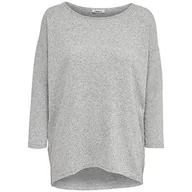 Bluzki damskie - Only Kobiety Onlelcos 4/5 Bluzka, Szary (Light Grey Melange), XL - miniaturka - grafika 1