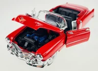 Samochody i pojazdy dla dzieci - WELLY 1953 CADILLAC ELDORADO BEZ DACHU CZERWONY 1:24 - miniaturka - grafika 1