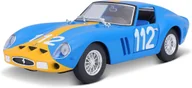 Samochody i pojazdy dla dzieci - BBURAGO FERRARI 250 GTO NIEBIESKI 1:24 DO SKŁADANIA 26581 - miniaturka - grafika 1