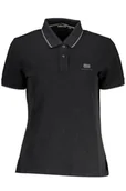 Koszulki i topy damskie - NAPAPIJRI POLO Z KRÓTKIM RĘKAWEM DAMSKIM CZARNYM - miniaturka - grafika 1