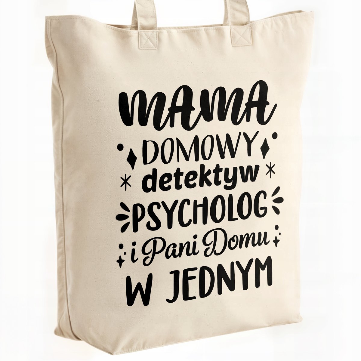 Torba bawełniana premium na zakupy Dzień Matki Prezent Detektyw