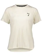Koszulki sportowe damskie - Puma Koszulka funkcyjna "Seasons" w kolorze kremowym - miniaturka - grafika 1