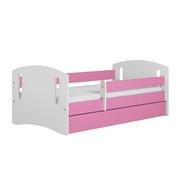 Łóżka dla dzieci i młodzieży - Łóżko dziecięce z barierką, Classic 2, różowy, biały, mat - miniaturka - grafika 1