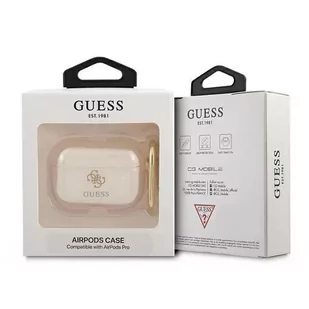 Guess GUAPUCG4GD AirPods Pro cover złoty/gold Glitter Collection - Akcesoria do słuchawek - miniaturka - grafika 3