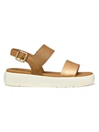 Sandały damskie - Geox Sandały "Camalei" w kolorze jasnobrązowym - miniaturka - grafika 1