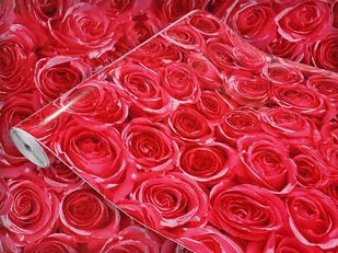 Dekoracyjna Okleina Meblowa Czerwone Róże Na Regał Meble Komodę 45x25 - Tapety - miniaturka - grafika 1