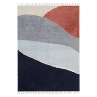 Dywany - Dywan bawełniany 140 x 200 cm wielokolorowy z niebieskim XINALI - miniaturka - grafika 1