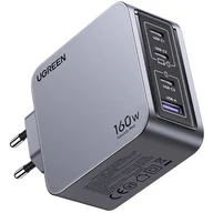 Ładowarki do telefonów - Ładowarka sieciowa Ugreen Nexode Pro 160W  GaN USB + 3x USB-C Szara - miniaturka - grafika 1