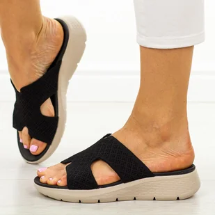 Czarne klapki damskie Vinceza 97300 - Klapki i japonki damskie - miniaturka - grafika 1