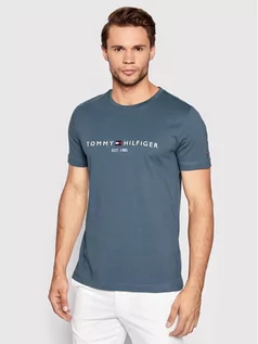 Koszulki męskie - Tommy Hilfiger T-Shirt MW0MW11797 Granatowy Regular Fit - grafika 1